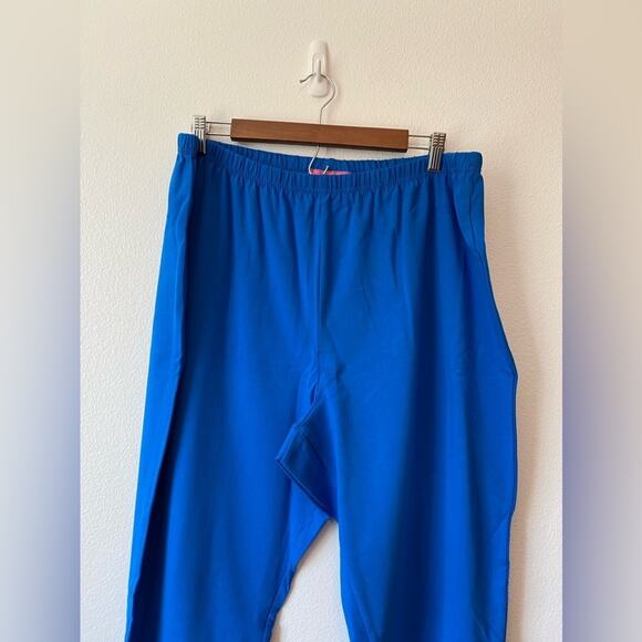 Woman Within 2XP Coastal Blue Travel Packable Cotton Blend Casual Colorful Pants - Picture 2 of 9